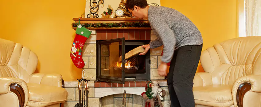 Rusted Metal Fireplace Restoration in Huntsville, Alabama